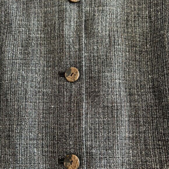 J Jill Blazer Womens Gray Tweed Lightweight Linen Blend Blazer Size Medium Tall - Picture 13 of 13